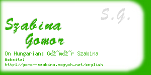 szabina gomor business card